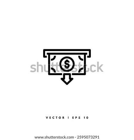 Cashout Line Icon. Editable Stroke
