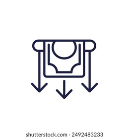 cashout line icon, withdraw money vector