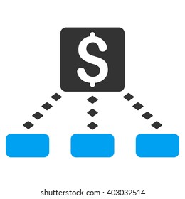 Cashout Scheme vector toolbar icon. Style is flat icon symbol, color, white background, rhombus dots.