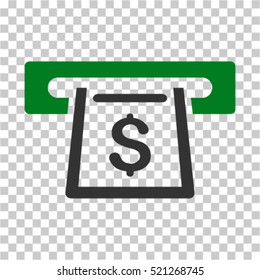 Cashout Slot icon. Vector pictogram style is a flat symbol, color, chess transparent background. Designed for software and web interface toolbars and menus.
