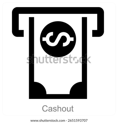 Cashout vector icon concept design