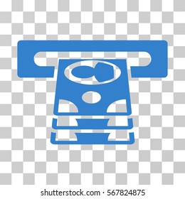 Cashpoint icon. Vector illustration style is flat iconic symbol, cobalt color, transparent background. Designed for web and software interfaces.