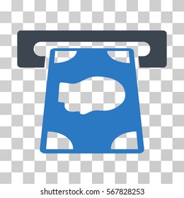 Cashpoint icon. Vector illustration style is flat iconic bicolor symbol, smooth blue colors, transparent background. Designed for web and software interfaces.