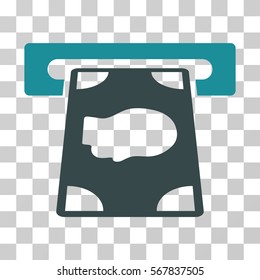 Cashpoint icon. Vector illustration style is flat iconic bicolor symbol, soft blue colors, transparent background. Designed for web and software interfaces.