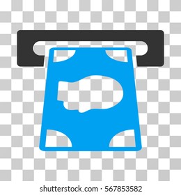 Cashpoint icon. Vector illustration style is flat iconic bicolor symbol, blue and gray colors, transparent background. Designed for web and software interfaces.