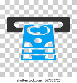 Cashpoint icon. Vector illustration style is flat iconic bicolor symbol, blue and gray colors, transparent background. Designed for web and software interfaces.