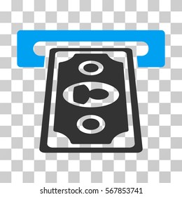 Cashpoint Terminal icon. Vector illustration style is flat iconic bicolor symbol, blue and gray colors, transparent background. Designed for web and software interfaces.