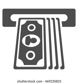 Cashpoint Terminal icon. Vector style is flat iconic symbol with rounded angles, gray color, white background.