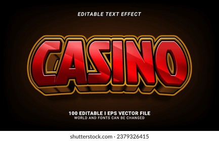 casino 3d style text effect