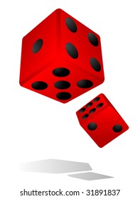Casino abstract Two dices rendered