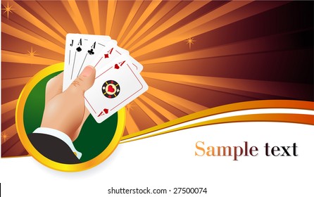 Un resumen del casino. Plantilla de vectores.