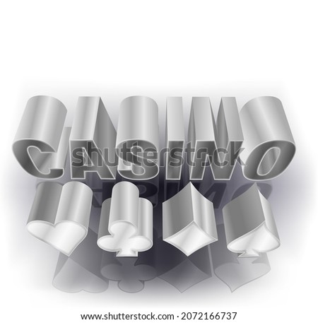 Casino bachground with poker elements 3d, vector illustration
