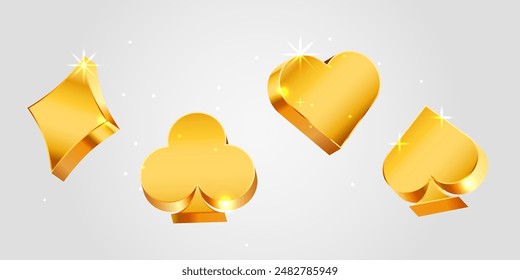 Casino background with card suit symbols. Vector illustration
