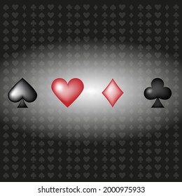 Fondo del casino, tarjetas de fondo oscuro. Apuestas, casino, fondo de los Juegos de Las Vegas. Juegos de tragamonedas de Casino.