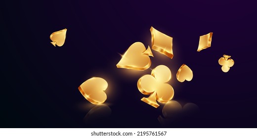 diseño de fondo de casino 3D Gold Luxurious Vector Illustration Vip