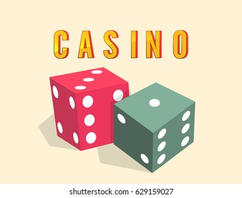 Casino-Hintergrund mit Dices.