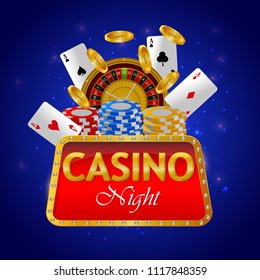 Casino background with element