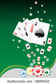 Casino background with gambling elements