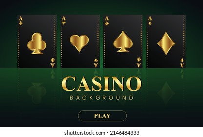 Casino background with poker card 