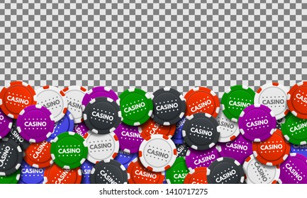 Casino background with poker chips,. Vector illustration.
