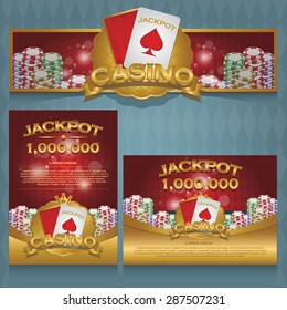 Casino background  poster and banner