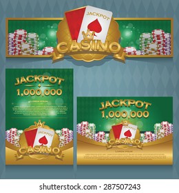 Casino background  poster and banner
