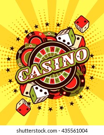 Casino background poster print