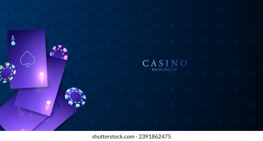 casino background vector illustration for gambling poster banner elegant design