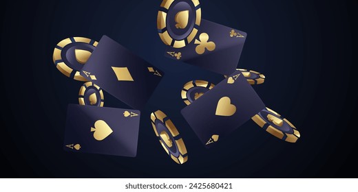 casino background vector illustration for gambling poster banner elegant design