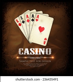 Casino background-Vintage style-Ace, Vip, casino, poker