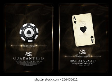 Casino background-Vintage style-Ace, Vip, casino, poker