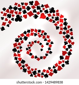 Casino bakground with poker elements, vector illustration