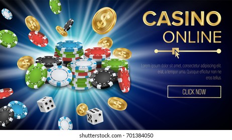 Casino Banner Vector. Jackpot Casino Billboard, Signage, Marketing Luxury Banner, Poster Illustration.