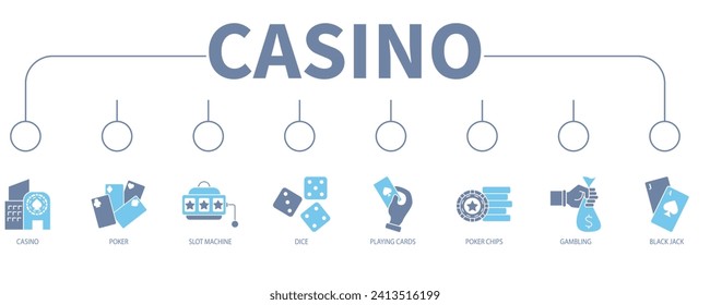 Casino banner web icon vector illustration concept