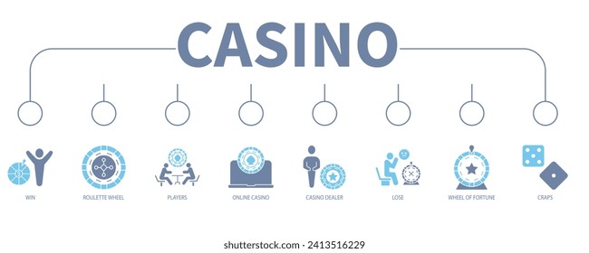 Casino banner web icon vector illustration concept