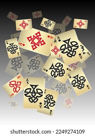 Casino banners. Inscription "Casino". Template for advertising parties, events in Vegas. The concept of winning or gambling. Vector illustration
