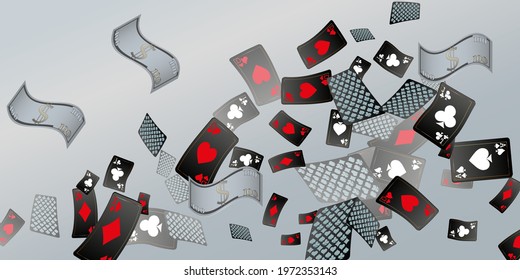Casino banners. Template for advertising parties, events in Vegas. The concept of winning or gambling. Vector illustration