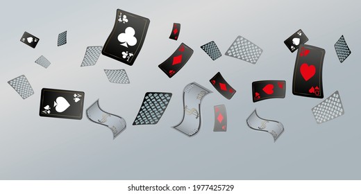 Casino banners. Template for advertising parties, events in Vegas. The concept of winning or gambling. Vector illustration