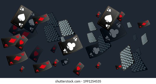Casino banners. Template for advertising parties, events in Vegas. The concept of winning or gambling. Vector illustration
