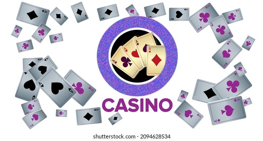 Casino banners. Template for advertising parties, events in Vegas. The concept of winning or gambling. Vector illustration