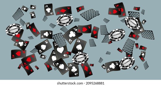 Casino banners. Template for advertising parties, events in Vegas. The concept of winning or gambling. Vector illustration