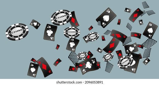 Casino banners. Template for advertising parties, events in Vegas. The concept of winning or gambling. Vector illustration