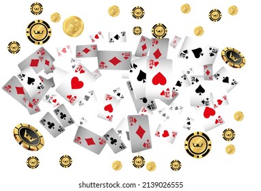 Casino banners. Template for advertising parties, events in Vegas. The concept of winning or gambling. Vector illustration