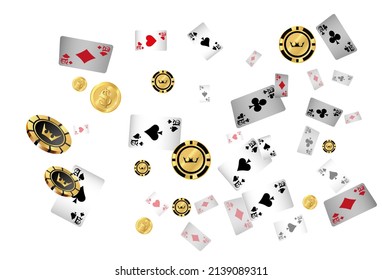 Casino banners. Template for advertising parties, events in Vegas. The concept of winning or gambling. Vector illustration
