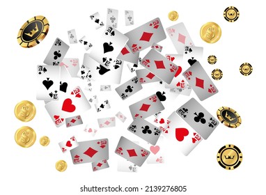 Casino banners. Template for advertising parties, events in Vegas. The concept of winning or gambling. Vector illustration