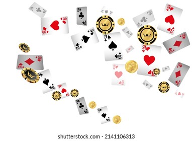 Casino banners. Template for advertising parties, events in Vegas. The concept of winning or gambling. Vector illustration
