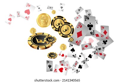 Casino banners. Template for advertising parties, events in Vegas. The concept of winning or gambling. Vector illustration
