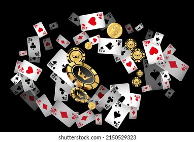 Casino banners. Template for advertising parties, events in Vegas. The concept of winning or gambling. Vector illustration
