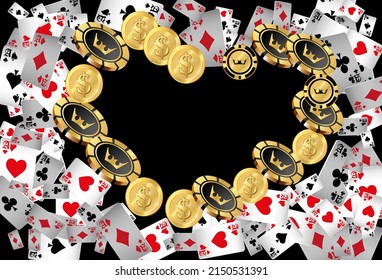 Casino banners. Template for advertising parties, events in Vegas. The concept of winning or gambling. Vector illustration
