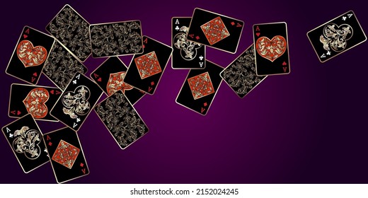 Casino banners. Template for advertising parties, events in Vegas. The concept of winning or gambling. Vector illustration